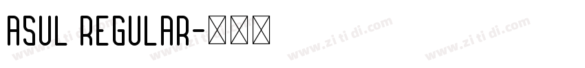 Asul Regular字体转换